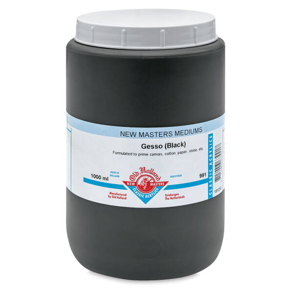 Old Holland Gesso 1000 Ml Black 991 - 1