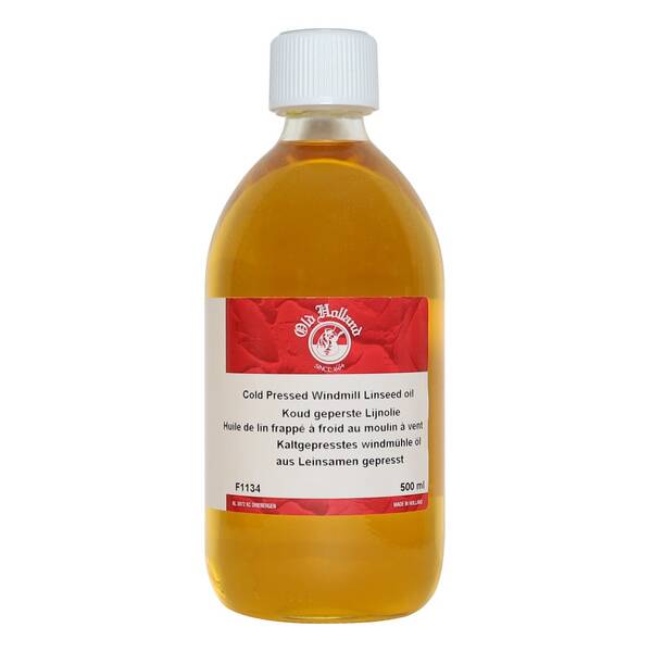 Old Holland Medium 500ml Cold Pressed Windmil Linseed Oil - 1
