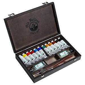 Old Holland 15104 Ahşap Kutulu Yağlı Boya Set 12x40Ml Tüp Boya - Old Holland