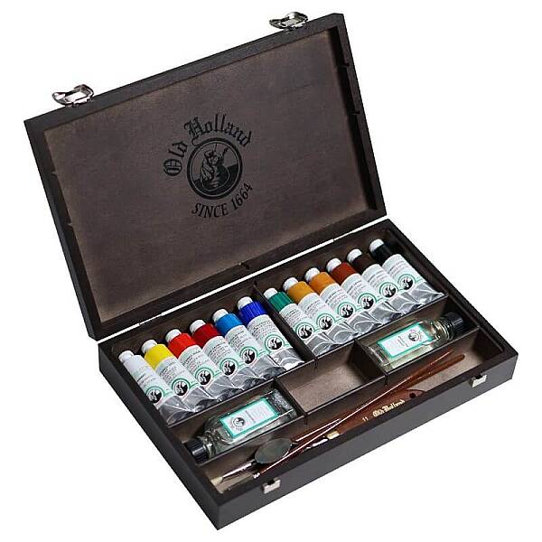 Old Holland 15104 Ahşap Kutulu Yağlı Boya Set 12x40Ml Tüp Boya - 1