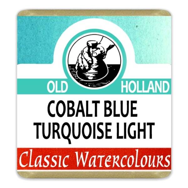 Old Holland Tablet Suluboya Seri 5 Cobalt Blue Turquoise Light