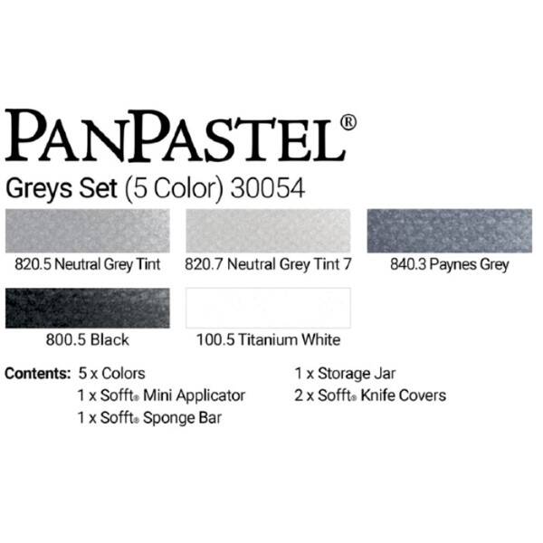 PanPastel Ultra Soft Artist Pastel Boya Grays 5'li Set 30054 - 3