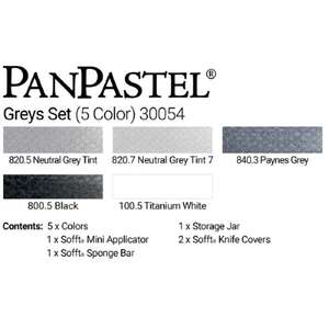 PanPastel Ultra Soft Artist Pastel Boya Grays 5'li Set 30054 - Thumbnail