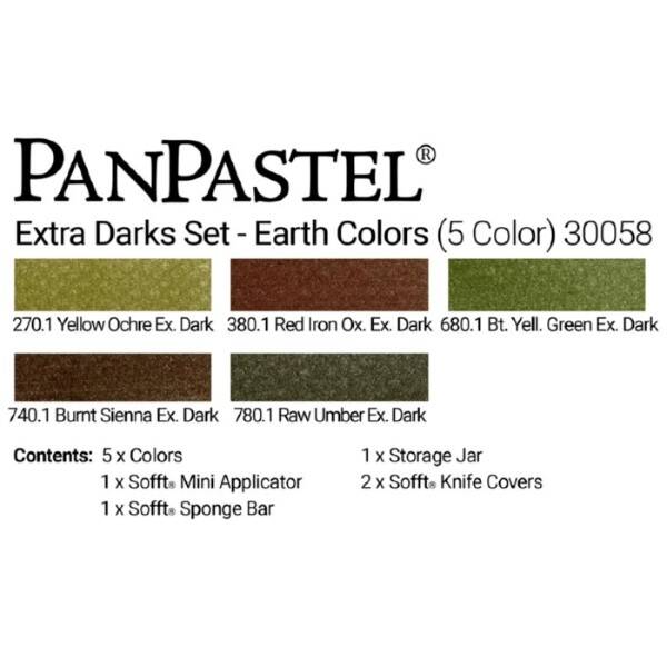 PanPastel Ultra Soft Artist Pastel Yardımcı Boya Malzemeleri 5'li Set 30005