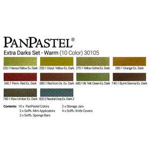 PanPastel Ultra Soft Artist Pastel Boya Extra Dark Shades Warm 10'lu Set 30105 - Thumbnail