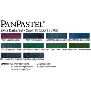 PanPastel Ultra Soft Artist Pastel Boya Extra Dark Shades Cool 10'lu Set 30106 - Thumbnail