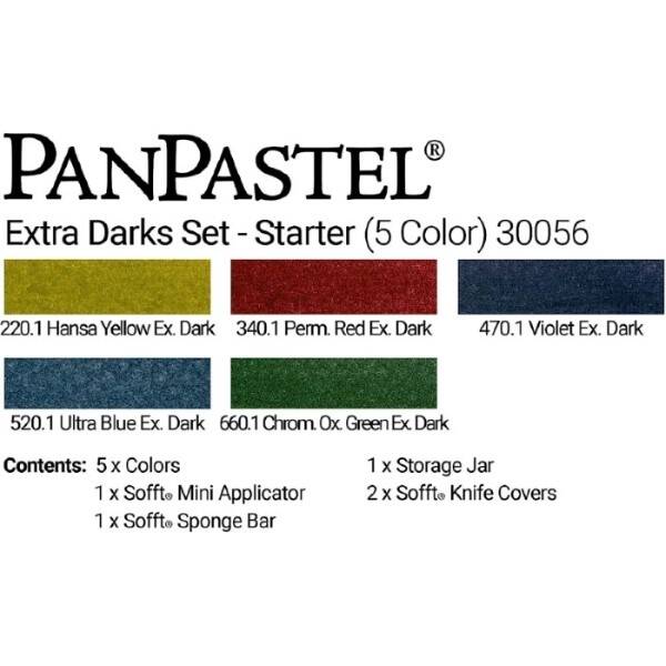 PanPastel Ultra Soft Artist Pastel Boya Extra Dark Starter 5'li Set 30056 - 3