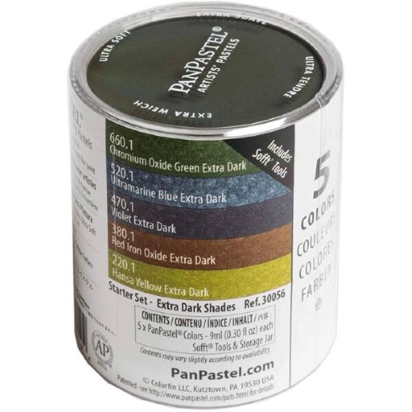 PanPastel Ultra Soft Artist Pastel Boya Extra Dark Starter 5'li Set 30056 - 2