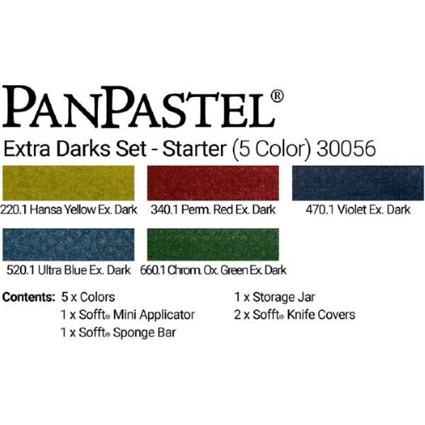 PanPastel Ultra Soft Artist Pastel Boya Extra Dark Starter 5'li Set 30056