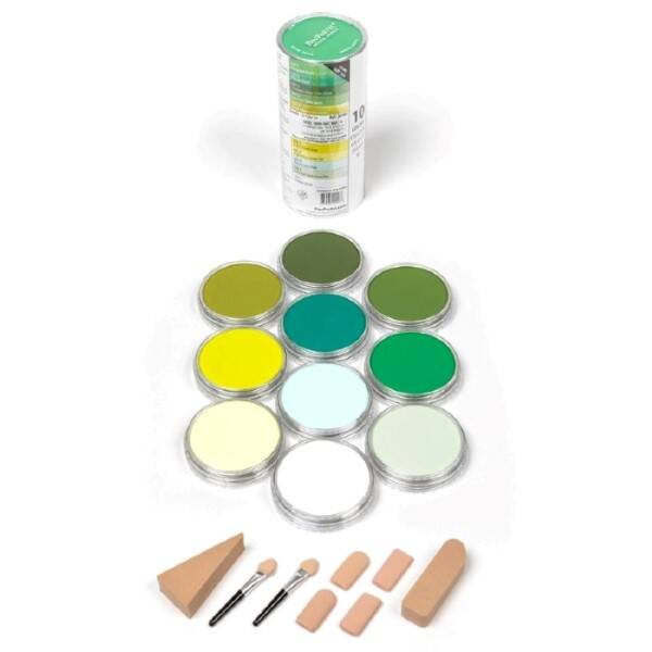 PanPastel Ultra Soft Artist Pastel Boya Greens 10'lu Set 30104 - 1