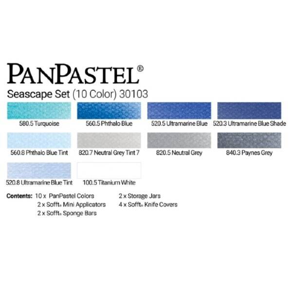 PanPastel Ultra Soft Artist Pastel Boya Seascape 10'lu Set 30103 - 3