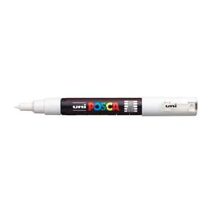 Uni Posca PC-1M Extra Fine Marker 0.7 mm White - Uni