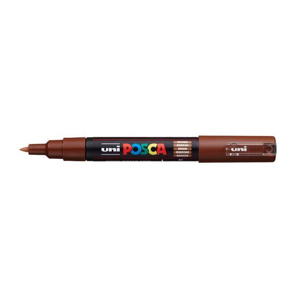 Uni Posca PC-1M Extra Fine Marker 0.7 mm Brown - 1