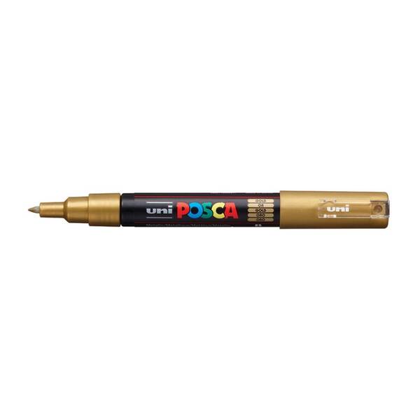 Uni Posca PC-1M Extra Fine Marker 0.7 mm Gold - 1
