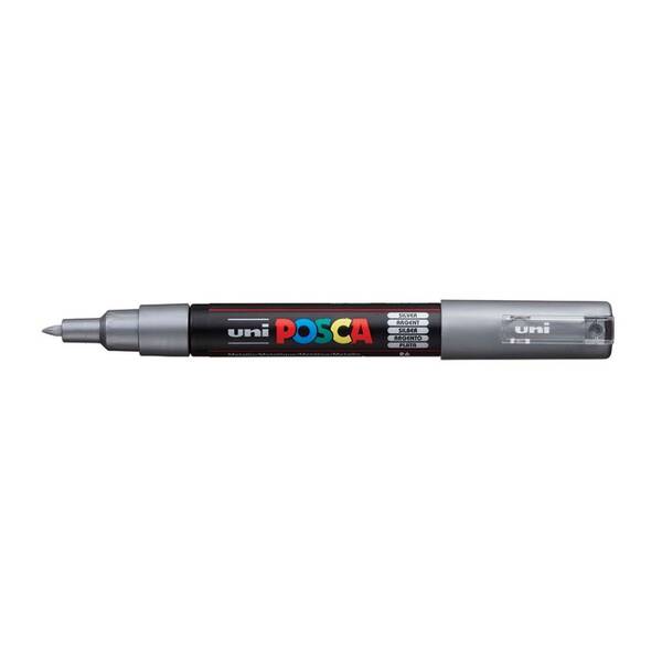 Uni Posca PC-1M Extra Fine Marker 0.7 mm Silver - 1