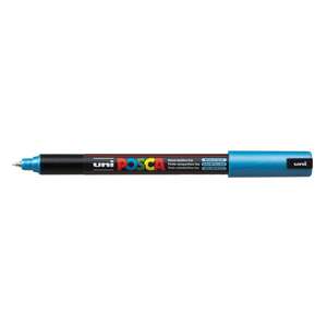 Uni Posca PC-1MR Ultra Fine Marker 0.7 mm Metallic Blue - Uni