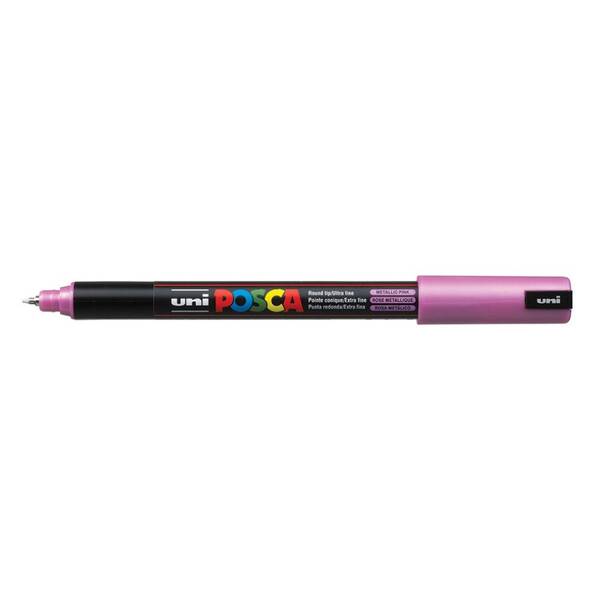 Uni Posca PC-1MR Ultra Fine Marker 0.7 mm Metallic Pink - 1