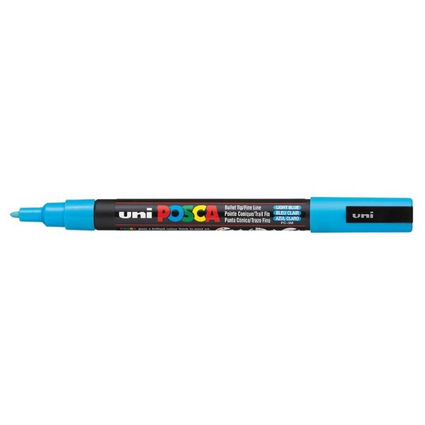 Uni Posca PC-3M Fine Marker 0.9-1.3 mm Light Blue - 1