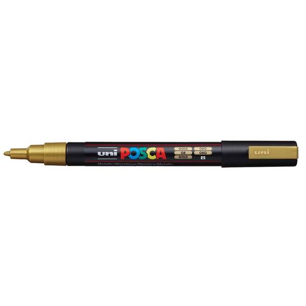 Uni Posca PC-3M Fine Marker 0.9-1.3 mm Metallic Gold