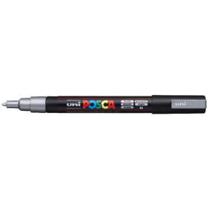 Uni Posca PC-3M Fine Marker 0.9-1.3 mm Silver - Uni