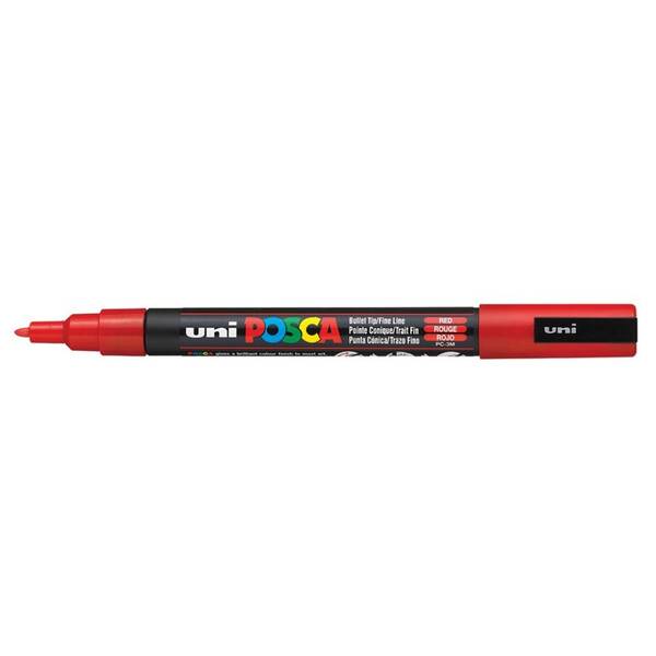 Uni Posca PC-3M Fine Marker 0.9-1.3 mm Red - 1
