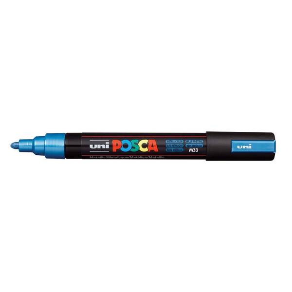Uni Posca PC-5M Medium Marker 1.8-2.5 mm Metallic Blue - 1