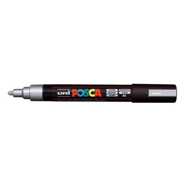 Uni Posca PC-5M Medium Marker 1.8-2.5 mm Metallic Silver