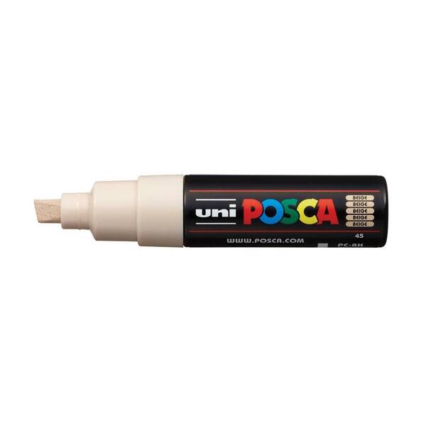 Uni Posca PC-8K Broad Chisel Tip Marker 8.0 mm Beige - 1
