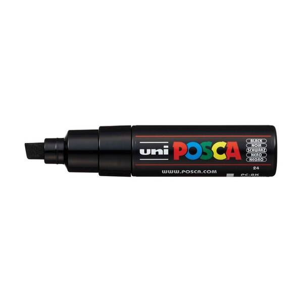 Uni Posca PC-8K Broad Chisel Tip Marker 8.0 mm Black - 1