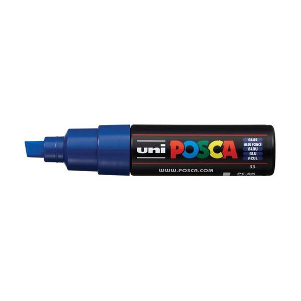 Uni Posca PC-8K Broad Chisel Tip Marker 8.0 mm Blue - 1