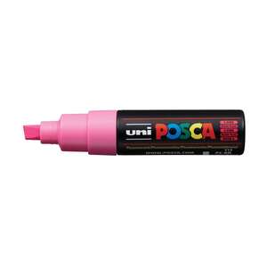 Uni Posca PC-8K Broad Chisel Tip Marker 8.0 mm Flourescent Pink - Uni