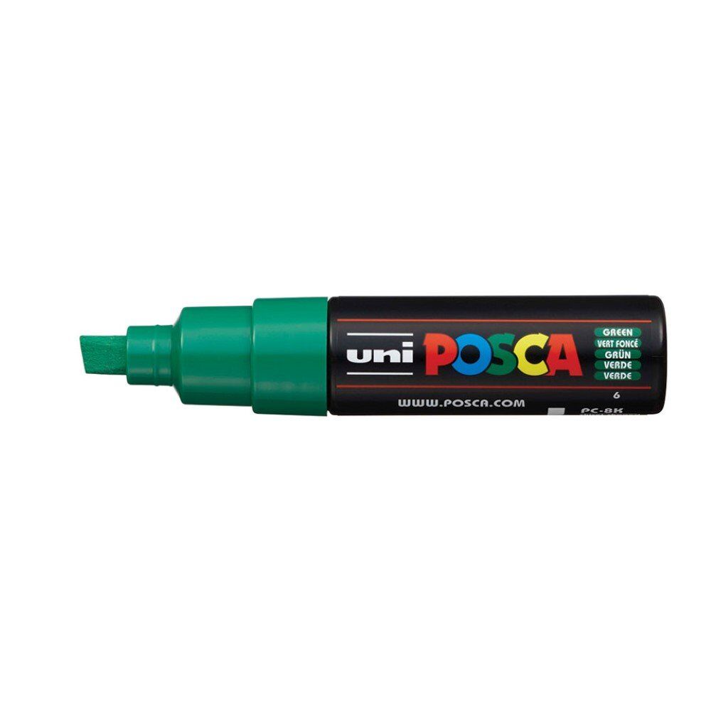 Uni Posca PC-8K Broad Chisel Tip Marker 8.0 mm Green