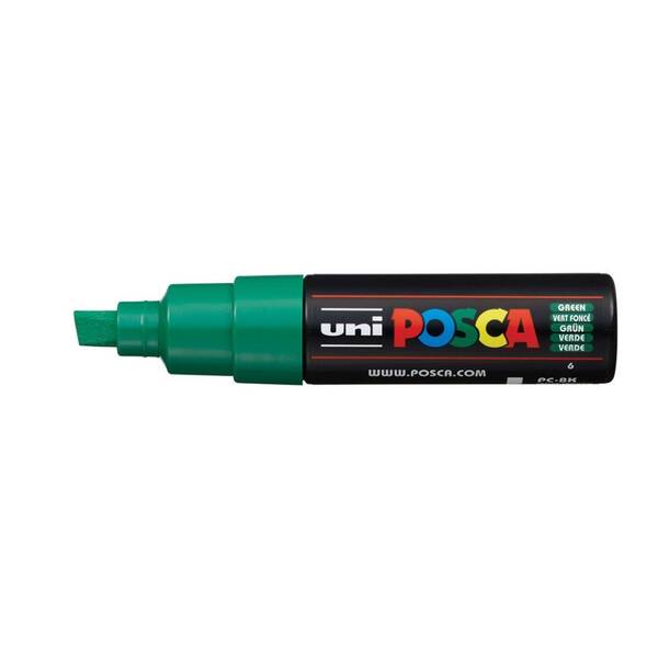 Uni Posca PC-8K Broad Chisel Tip Marker 8.0 mm Green - 1