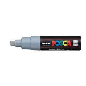 Uni Posca PC-8K Broad Chisel Tip Marker 8.0 mm Grey - Uni