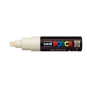 Uni Posca PC-8K Broad Chisel Tip Marker 8.0 mm Ivory - Uni
