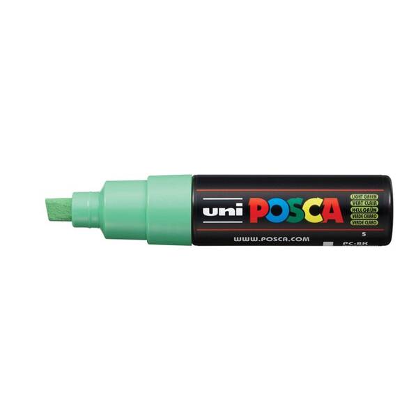 Uni Posca PC-8K Broad Chisel Tip Marker 8.0 mm Light Green - 1