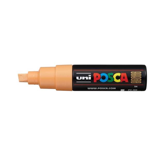 Uni Posca PC-8K Broad Chisel Tip Marker 8.0 mm Light Orange