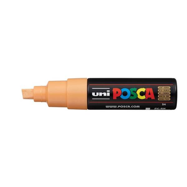 Uni Posca PC-8K Broad Chisel Tip Marker 8.0 mm Light Orange - 1