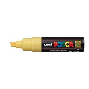Uni Posca PC-8K Broad Chisel Tip Marker 8.0 mm Straw Yellow - Uni