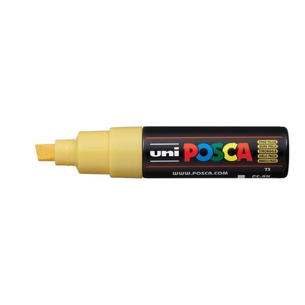 Uni Posca PC-8K Broad Chisel Tip Marker 8.0 mm Straw Yellow - 1