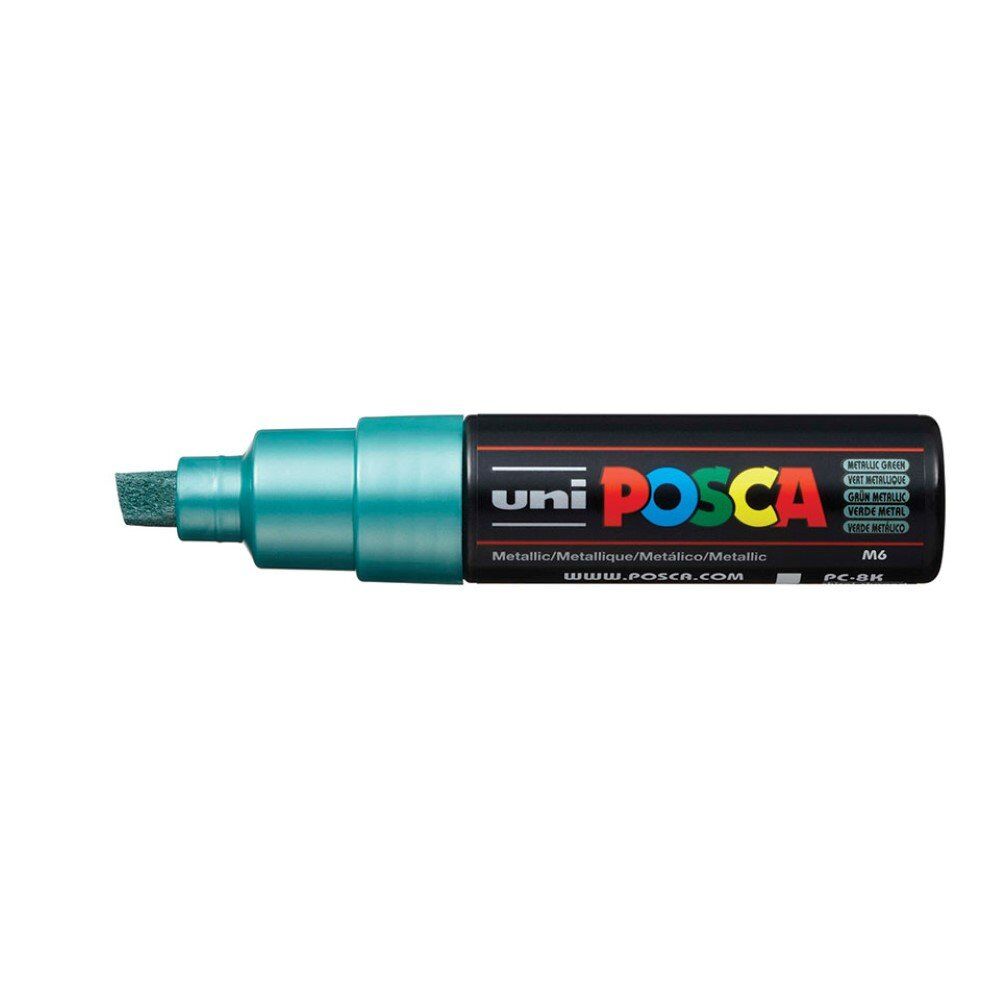 Uni Posca PC-8K Broad Chisel Tip Marker 8.0 mm Metallic Green