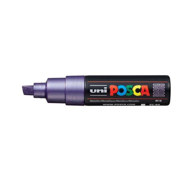 Uni Posca PC-8K Broad Chisel Tip Marker 8.0 mm Metallic Violet