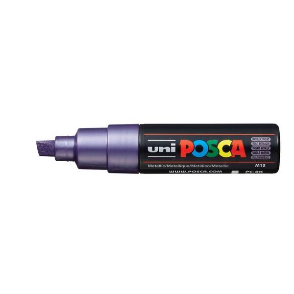 Uni Posca PC-8K Broad Chisel Tip Marker 8.0 mm Metallic Violet - 1