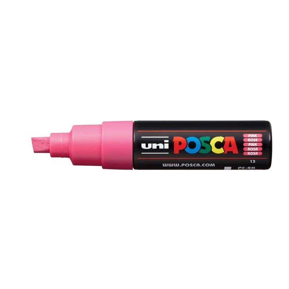 Uni Posca PC-8K Broad Chisel Tip Marker 8.0 mm Pink