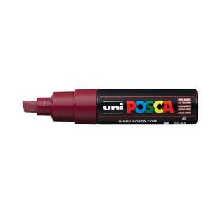 Uni Posca PC-8K Broad Chisel Tip Marker 8.0 mm Red Wine - Uni