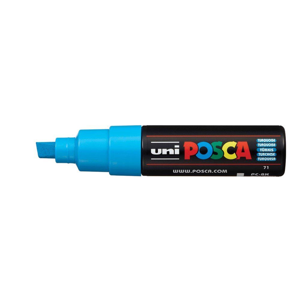 Uni Posca PC-8K Broad Chisel Tip Marker 8.0 mm Turquoise