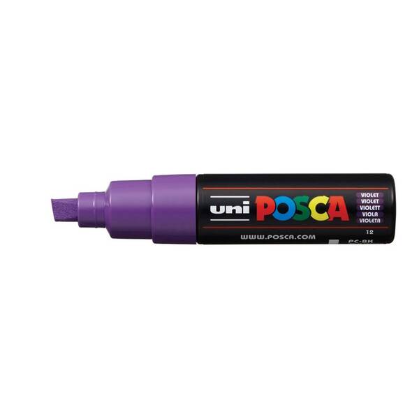 Uni Posca PC-8K Broad Chisel Tip Marker 8.0 mm Violet - 1