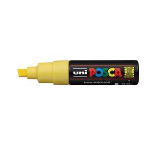 Uni Posca PC-8K Broad Chisel Tip Marker 8.0 mm Yellow - Uni