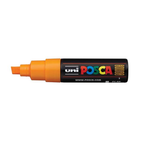 Uni Posca PC-8K Broad Chisel Tip Marker 8.0 mm Bright Yellow - 1