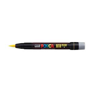 Uni - Uni Posca PCF-350 Brush Pen Marker 0.1-10 mm Yellow